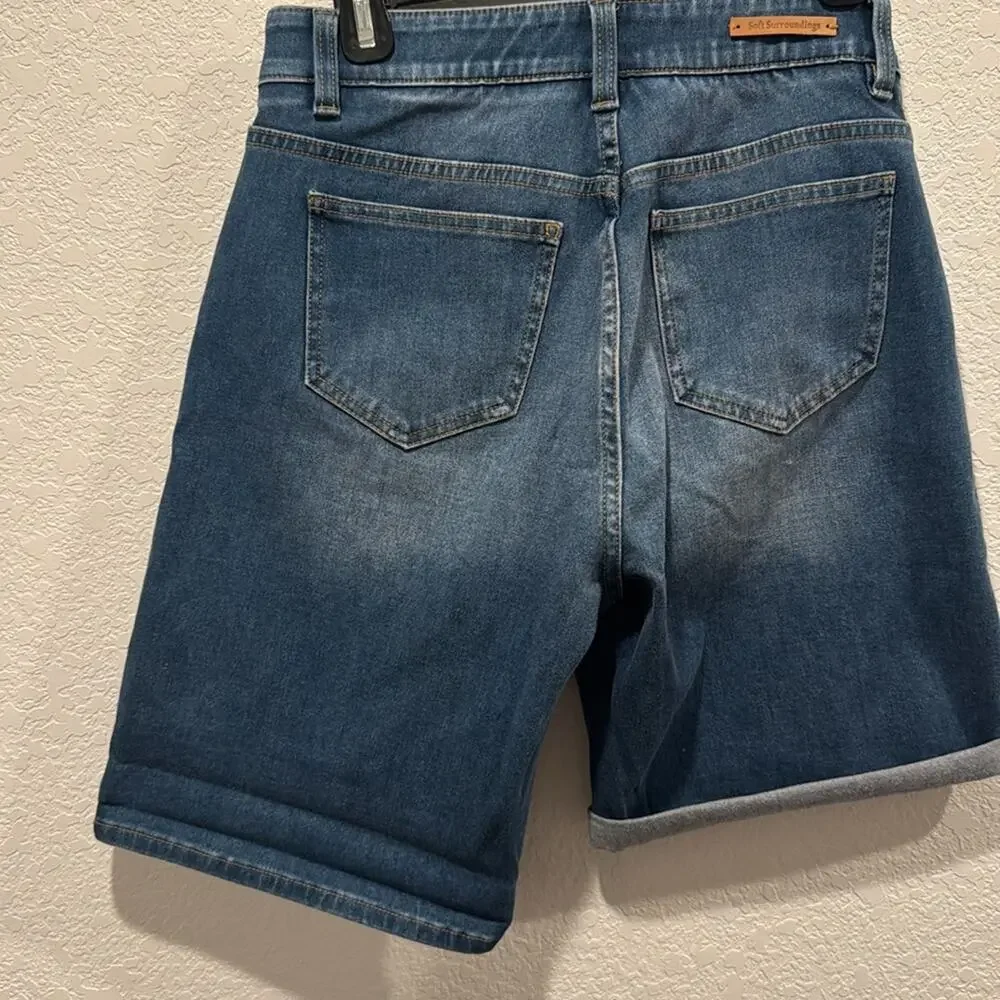 Soft Surroundings Womens Jean Shorts Size Small